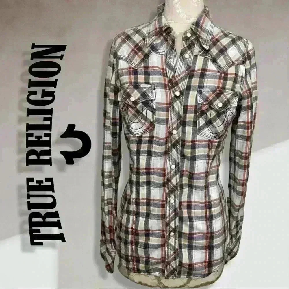 True Religion Women’s Plaid Shirt in  Small